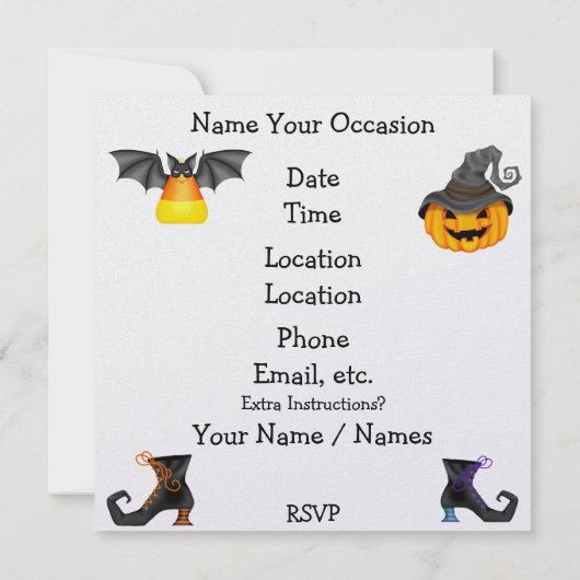 Halloween - SRF Einladung (Rückseite)