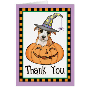Halloween Staffordshire Bull Terrier Vielen Dank