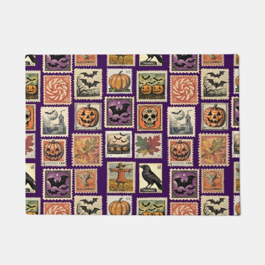 Halloween Stamp Pattern Doormat Fußmatte (Vorderseite)
