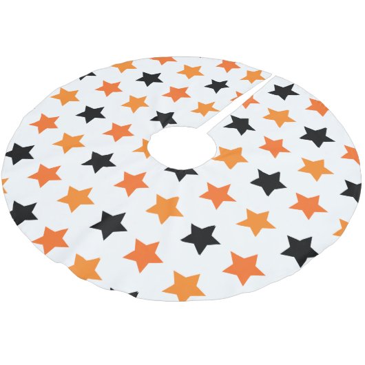Halloween Stars Polyester Weihnachtsbaumdecke (Schrägansicht)