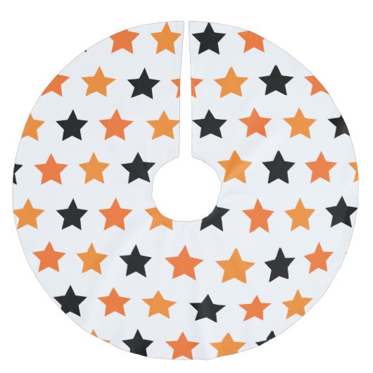 Halloween Stars Polyester Weihnachtsbaumdecke (Vorderseite)