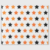 Halloween Stars Wrapping Paper Geschenkpapier (Flach)