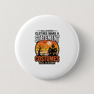 Halloween Statement-Kostüme Vintage T-Shirt Design Button