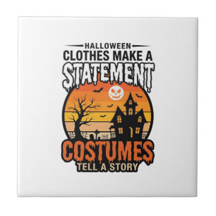 Halloween Statement-Kostüme Vintage T-Shirt Design Fliese