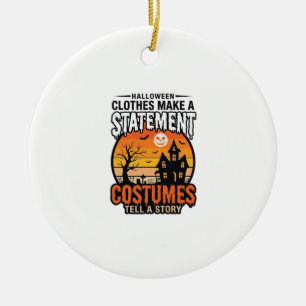 Halloween Statement-Kostüme Vintage T-Shirt-Design Keramik Ornament