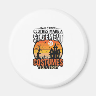 Halloween Statement-Kostüme Vintage T-Shirt Design Magnet