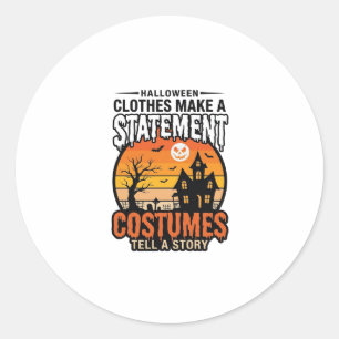 Halloween Statement-Kostüme Vintage T-Shirt Design Runder Aufkleber