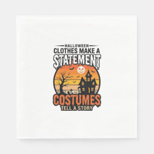 Halloween Statement Kostüme Vintage T-Shirt Design Serviette