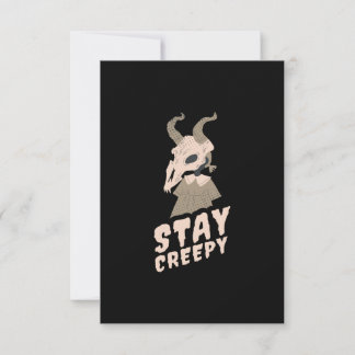 Halloween Stay Creepy Goat Gift RSVP Karte