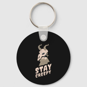 Halloween Stay Creepy Goat Gift Schlüsselanhänger