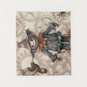 Halloween Steampunk Art Tapestry Wandteppich (Vorderseite)