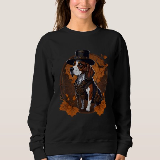 Halloween Steampunk Beagle Sweatshirt (Vorderseite)