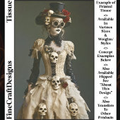 Halloween Steampunk Female & Skulls S1R Decoupage Seidenpapier
