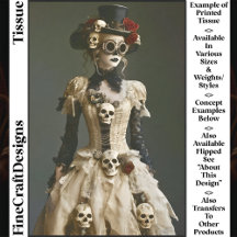 Halloween Steampunk Female & Skulls S1R Decoupage