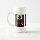 Halloween Steampunk Forest Hexe Bierglas (Links)