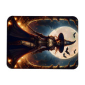 Halloween Steampunk Forest Hexe Magnet (Horizontal)