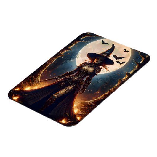 Halloween Steampunk Forest Hexe Magnet (Linke Seite)