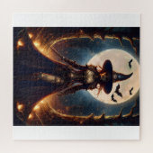 Halloween Steampunk Forest Hexe Puzzle (Horizontal)