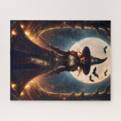 Halloween Steampunk Forest Hexe Puzzle (Horizontal)