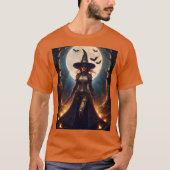 Halloween Steampunk Forest Hexe T-Shirt (Vorderseite)