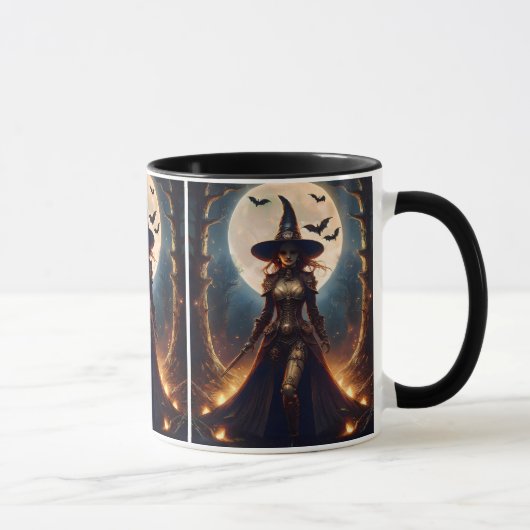 Halloween Steampunk Forest Hexe Tasse (Rechts)