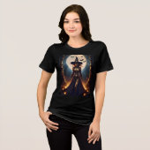 Halloween Steampunk Forest Hexe Tri-Blend Shirt (Vorderseite voll)