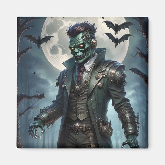 Halloween Steampunk Frankensteins Monster Magnet (Vorne)