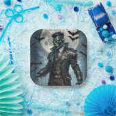 Halloween Steampunk Frankensteins Monster Pappteller (Party)