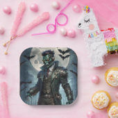 Halloween Steampunk Frankensteins Monster Pappteller (Party)