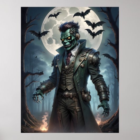 Halloween Steampunk Frankensteins Monster Poster (Vorne)
