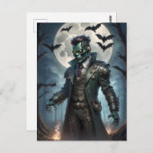 Halloween Steampunk Frankensteins Monster Postkarte (Vorne/Hinten)