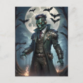 Halloween Steampunk Frankensteins Monster Postkarte (Vorderseite)