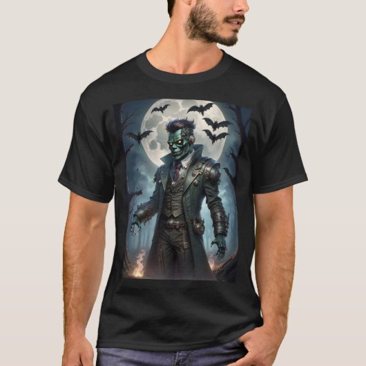 Halloween Steampunk Frankensteins Monster T-Shirt (Vorderseite)