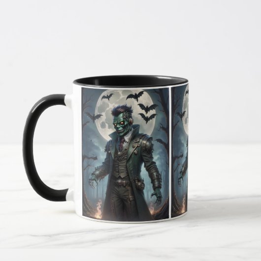Halloween Steampunk Frankensteins Monster Tasse (Links)
