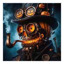 Halloween Steampunk Gothic Jack-O-Lantern