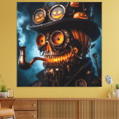 Halloween Steampunk Gothic Jack-O-Lantern Leinwanddruck (Insitu (Wohnzimmer))