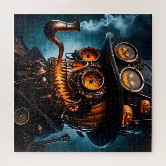 Halloween Steampunk Gothic Jack-O-Lantern Puzzle (Horizontal)