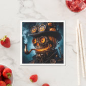 Halloween Steampunk Gothic Jack-O-Lantern Serviette (Beispiel)