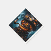 Halloween Steampunk Gothic Jack-O-Lantern Serviette (Ecke)