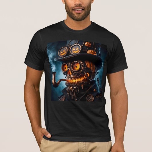 Halloween Steampunk Gothic Jack-O-Lantern T-Shirt (Vorderseite)