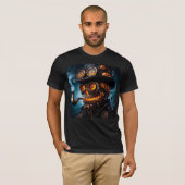 Halloween Steampunk Gothic Jack-O-Lantern T-Shirt (Vorne ganz)