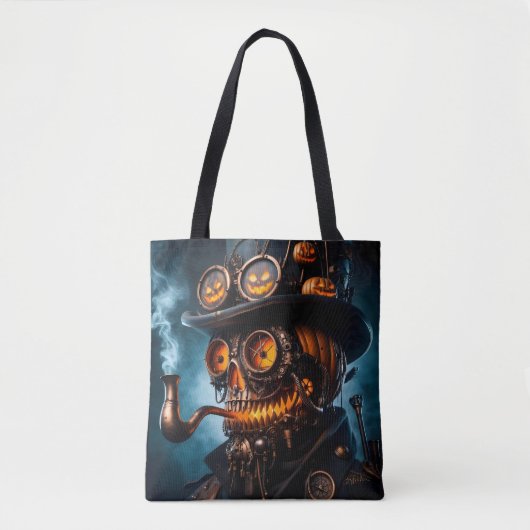 Halloween Steampunk Gothic Jack-O-Lantern Tasche (Vorderseite)