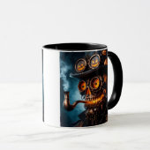 Halloween Steampunk Gothic Jack-O-Lantern Tasse (VorderseiteRechts)