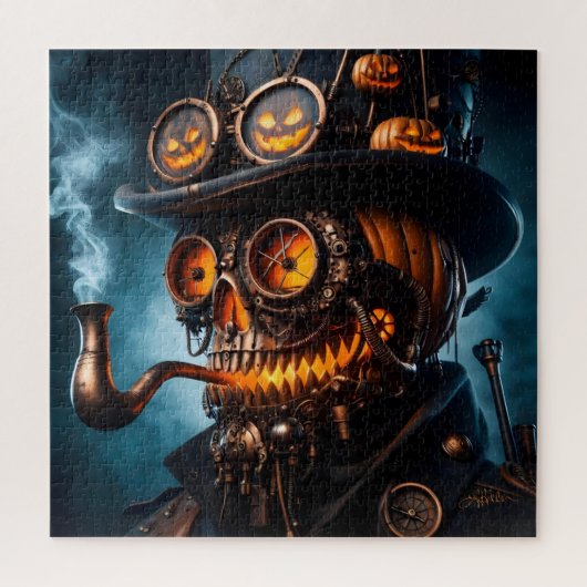 Halloween Steampunk Gothic Kürbis Puzzle (Vertikal)