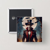 Halloween Steampunk Gothic Zombie Vampir Button (Vorne & Hinten)