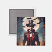 Halloween Steampunk Gothic Zombie Vampir Magnet (Vorderseite/Rückseite)