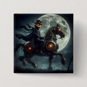 Halloween Steampunk Headless Horseman Button (Vorderseite)