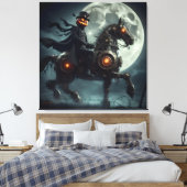 Halloween Steampunk Headless Horseman Leinwanddruck (Insitu (Schlafzimmer))