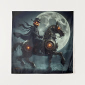 Halloween Steampunk Headless Horseman Wandteppich (Vorderseite)