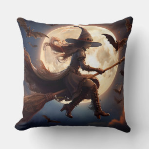 Halloween-Steampunk-Hexe-Mondlicht-Flug Kissen